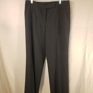 DKNY Women's Dark Brown Patterned Dress Pants - 10